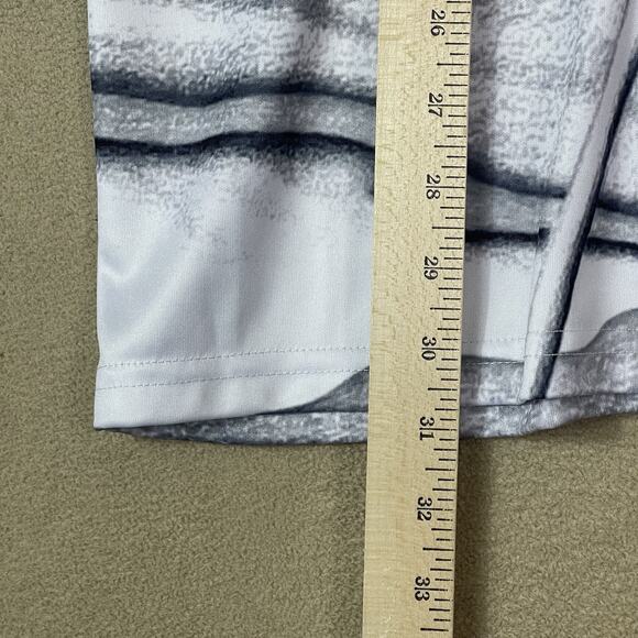 Valentino Dixon Polo Shirt Mens XXL White Graphic Print Golf Performance Stretch - Picture 5 of 9